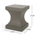 thumbnail image 2 of Llinc Store 21.5" Height Square Side Table Antique Columns Design End Table, Magnesium Oxide Material, Light Gray, 2 of 9