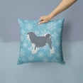 thumbnail image 2 of Winter Snowflake Dog Profile Art Fabric Decorative Pillow, 2 of 4