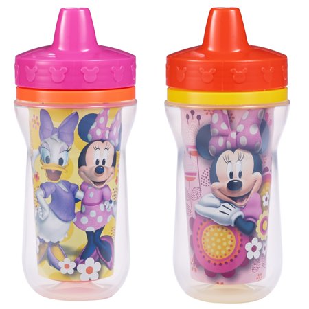 Disney Minnie Mouse Insulated Hard Spout Sippy Cups, 9 Oz, 2