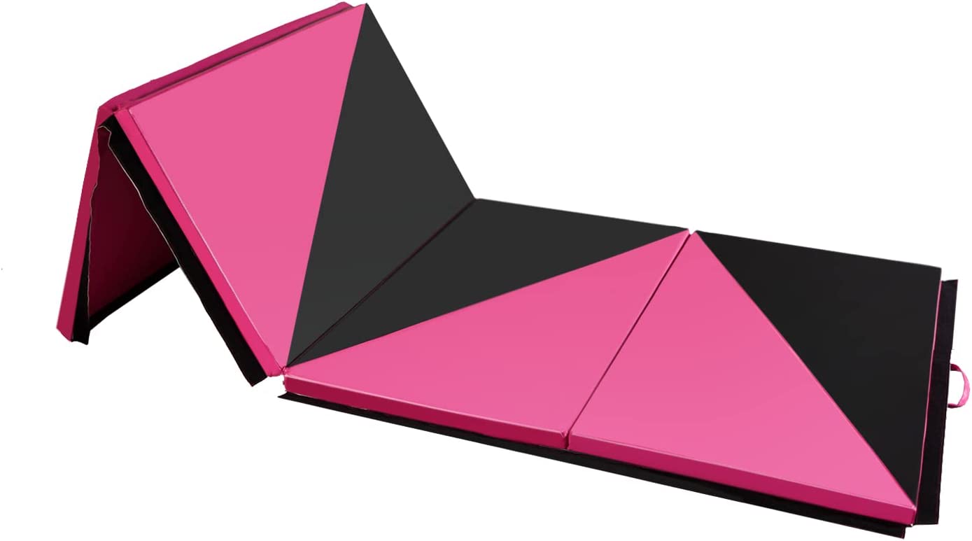 ZENOVA Gymnastics Mat 4x8x2 Folding Tumbling Mat Exercise Mat for Home