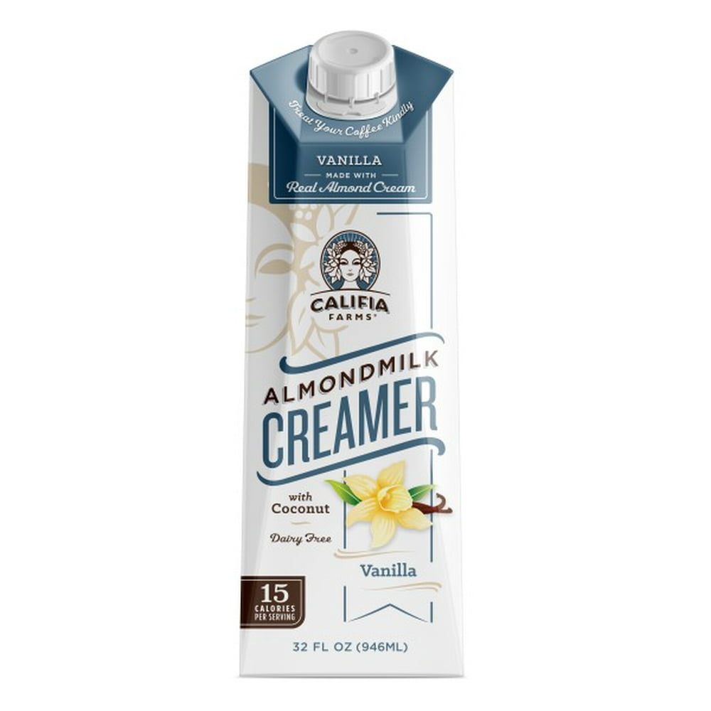 Califia Farms Vanilla Almond Milk Coffee Creamer with Coconut Cream, 32