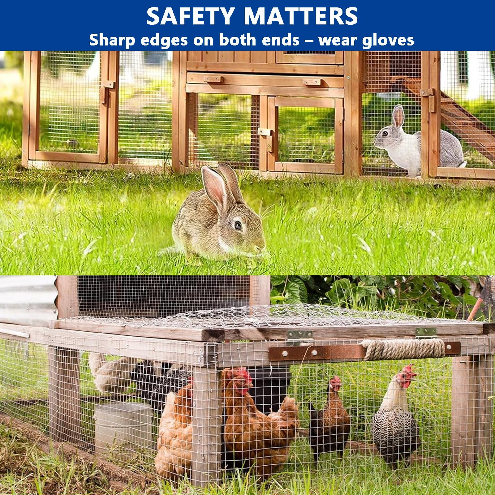 Hardware Cloth 1/4 Inch 48 x 50 Ft, 23-Gauge Welding Fence Wire Mesh Roll, Hot Dipped Galvanized Wire Mesh for Garden, Chicken Wire Fencing