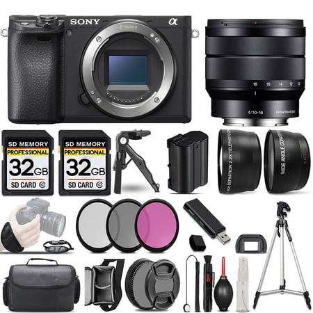 Sony a6400 Mirrorless Camera +10-18mm f/4 OSS Lens +3 PC Filter +64GB