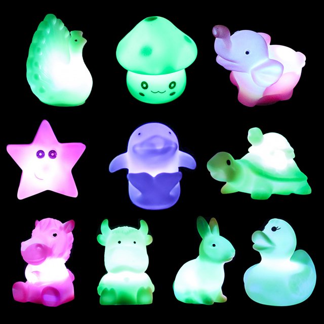 Bangcool 10PCS LED Night Light Color Changing Lovely Night Lamp Bedside Light for Kids