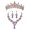 Purple, variant on Shimmering Alloy Crowns Rhinestone Jewelry Set with Pendant Earrings for Wedding Stage Use