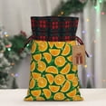 thumbnail image 5 of Rocae Orange Lemon Print Christmas Drawstring Linen Gift Bag with Drawstrings Treat Bag Goody Present Bags for Christmas Party Favor, 5 of 8