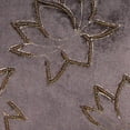 thumbnail image 4 of Jordan Manufacturing 16" x 16" Dark Gray and Gold Lotus Floral Square Reversible Decorative Throw Pillow with Bead Accent, 4 of 5