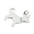 thumbnail image 2 of 304 Stainless Steel Pendants with Jump Ring and Glitter Stamping Blank Tag Dog Charm Stainless Steel color 25.5x31x1.5mm Hole: 4mm, 2 of 3