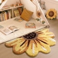 thumbnail image 5 of FRABE Floral Bath Mat, Sunflower Bathroom Rug, Non-Slip, Absorbent, Soft Plush Fluffy Yellow Bath Mat, Bedroom, and Living Room, 20x 36, 5 of 10