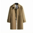 thumbnail image 1 of LOVZFMLL Jackets for Men Man Solid Color MIDI Style Single-breasted Overcoat Coat, 1 of 8