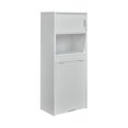 thumbnail image 2 of Brassex Multi-Tier Bookcase with Fold down Desk, White, 2 of 2