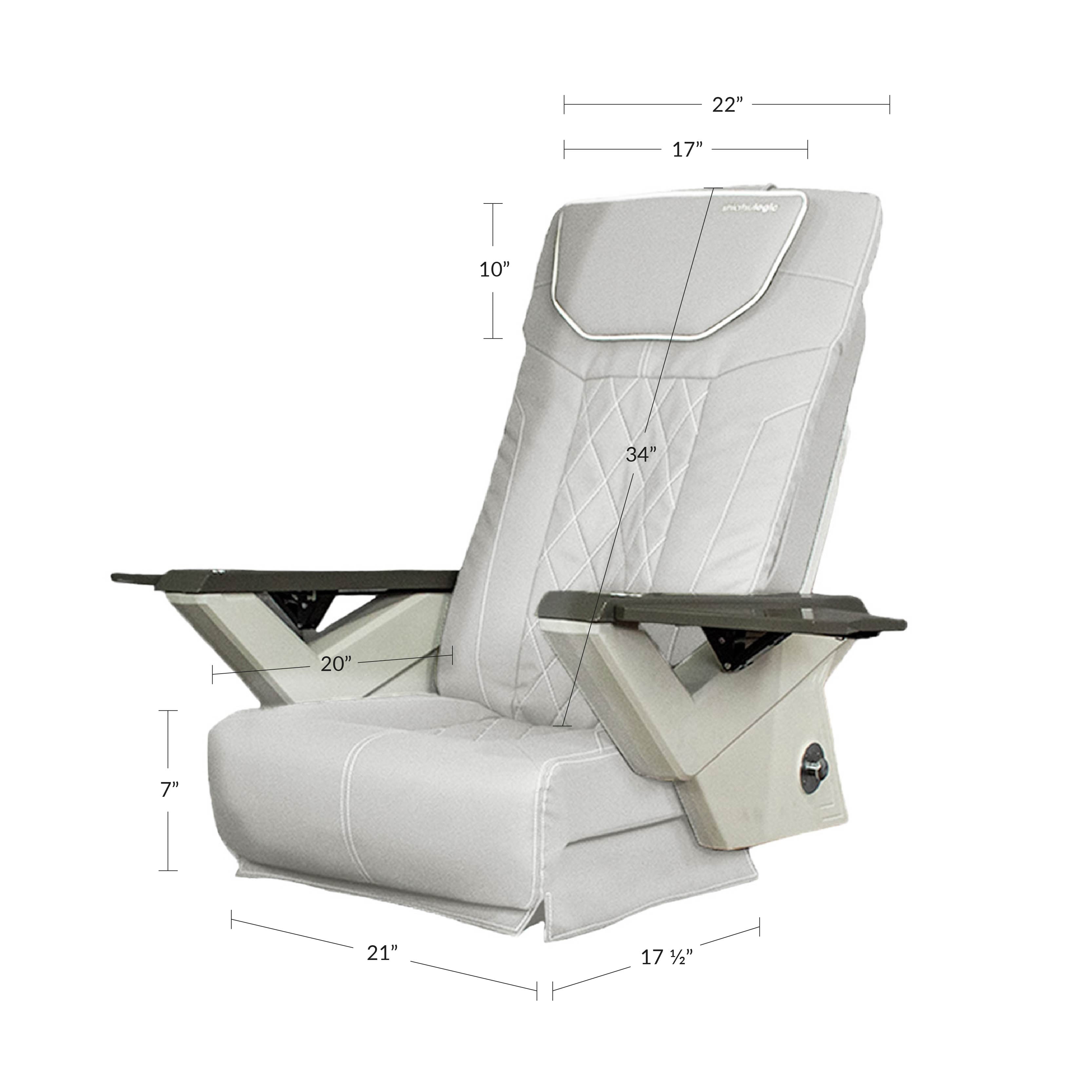 SHIATSULOGIC Pedicure Chair Cover Grey Vibration Seat Cushion Upholstery