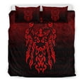 thumbnail image 2 of Vikingo Ropa de cama Set Vikingo Dios Odin Allfather En Asgard Cuervo Dios Rojo Versión, 2 of 5