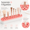 thumbnail image 7 of ABPETE Silicone Makeup Brush Holder Multipurpose Make up Brush Stand Holder Painting Pen Holder Sewing Craft Tool Holder Storage Box for Stash and Store (Pink), 7 of 7