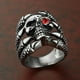 thumbnail image 3 of Anillo de calavera punk de acero inoxidable para hombre, joyería gótica de motociclista, anillo de calavera de metal, anillo de calavera de motociclista, anillo de calavera negro, acero, 3 of 9