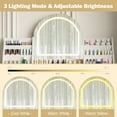 thumbnail image 5 of 47.2 Inch Makeup Vanity with LED Mirror and Lights, Dressing Table with Storage Stool, 3 Drawers 2 Cabinets Organizers for Bedroom, White, 5 of 9