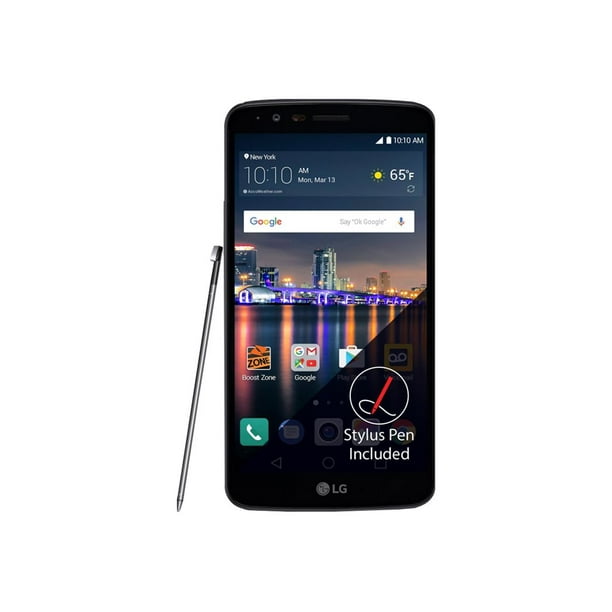 Boost Mobile LG Stylo 3 16GB Prepaid Smartphone, Black