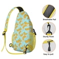thumbnail image 3 of Lightweight Banana Print Sling Backpack, Durable Crossbody Bag with Cute Tropical Yellow Fruit Pattern and Funny Cartoon Design for Travel and Outdoor Use, 3 of 6