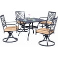 thumbnail image 5 of SUNCROWN Patio Swivel Chairs Outdoor Dining Rocker Chair, Metal Bistro Furniture Chair Set with Cushion for Garden Backyard Balcony, Set of 4   for Backyard, Lawn, Garden, 5 of 8