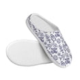 thumbnail image 3 of Lsque World Travel2 Pattern Womens Comfort Cotton on Scuff With Memory Foam and Anti-skid Sole Slipper-37/38, 3 of 7