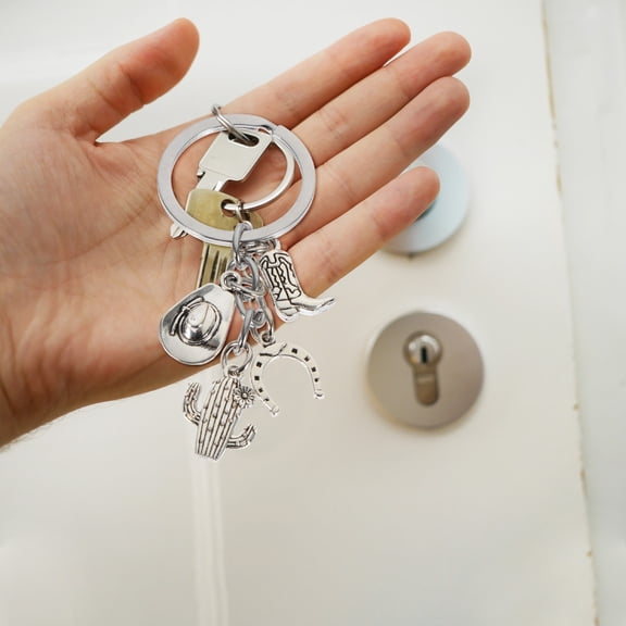 BESTOYARD Bag Hanging Decor Key Chain Metal 1Pcs Western Theme Keychains