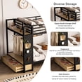 thumbnail image 3 of Full Over Full Metal Bunk Bed with Storage, Ladder & Guardrail for Teens and Adults, 3 of 8