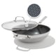 thumbnail image 1 of Wok híbrido OXO de 30 cm antiadherente cerámico para inducción con tapa, 1 of 6