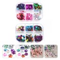 thumbnail image 2 of KAKOWELY 2 cajas de pegatinas de lentejuelas para uñas, calcomanías de manicura DIY, calcomanías exquisitas para uñas, 2 of 4