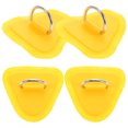 thumbnail image 3 of 4Pcs Yellow D-shaped Buckle for Inflatable Boat Rope Fixing Kayak Hardware 3.54X3.14X0.39in, 3 of 9