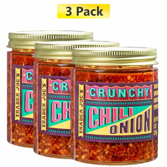 Trader Joe's Crunchy Chili Onion Snack Chips, Pack of 3, 6 oz