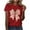 Red, variant on Timegard Womens Tops Valentines Day Print Short Sleeve Crewneck Tee Shirts Casual Loose Comfy Tops