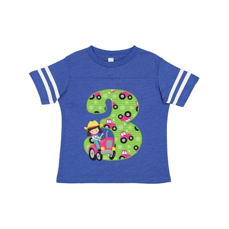 

Inktastic Tractor Girl 3rd Birthday Gift Toddler Toddler Girl T-Shirt