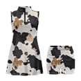 thumbnail image 3 of Yuyamidu Brown Cow Print Golf Dress for Women Sleeveless Workout Dresses Comfortable Womens Golf Clothes with 2 Pockets Built in Shorts Athletic Dress for Women Size M, 3 of 7