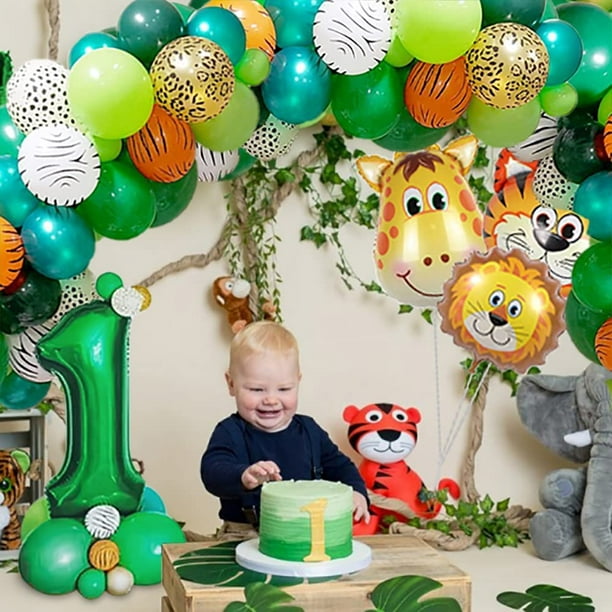 Décorations d'anniversaire de garçon de 1 an, ballons de joyeux anniversaire  de 1 an, décoration d'anniversaire de garçon de 1 an