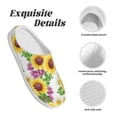 thumbnail image 5 of Yiaed Sunflowers Print Slippers Fuzzy Warm Cozy Slippers Non Slip House Slippers For Indoor Outdoor Slippers House Slippers-13, 5 of 7