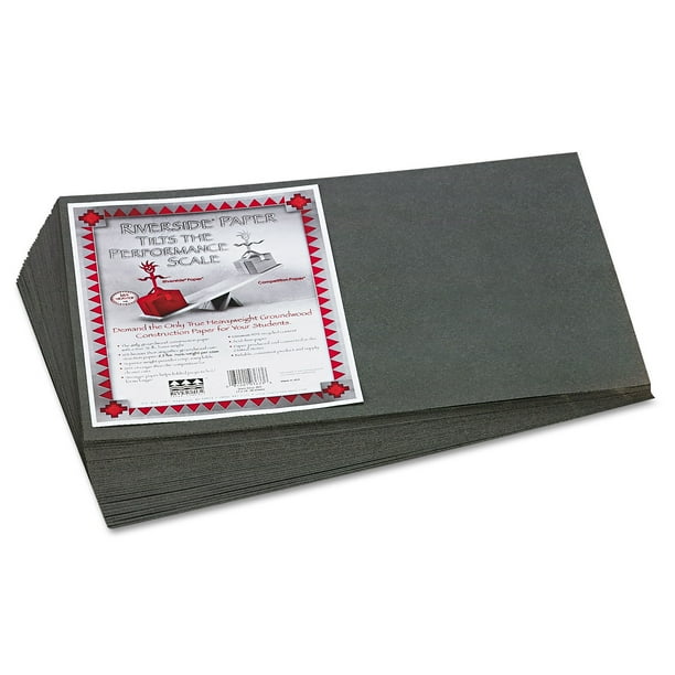 Riverside Construction Paper, 76 lbs., 12 x 18, Slate Gray, 50 Sheets