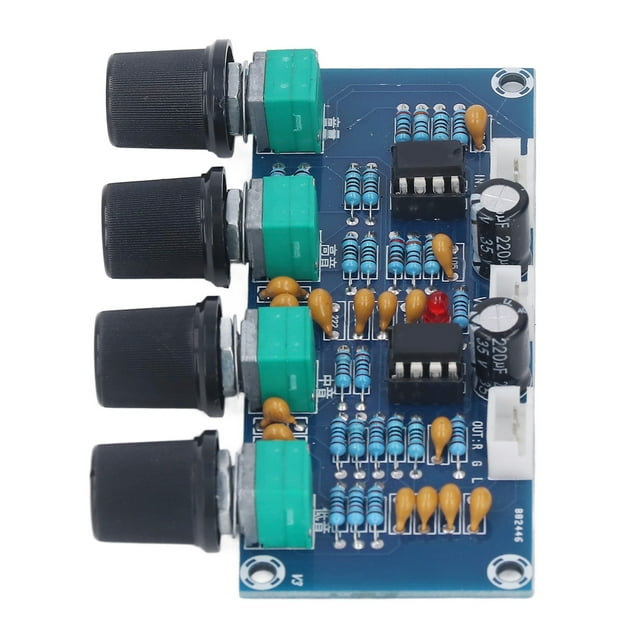 Módulo de Preamplificador, Placa de Audio Preamplificador Buena Coincidencia de Instalación Fácil DC 12V-24V 2 Canal para bricolaje