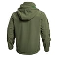 thumbnail image 4 of Hsovts Mens Tactical Softshell Hooded Jackets Waterproof Windproof Fleece Lined Coat For Men Outdoor Hiking Fall Winter Wear Green L, 4 of 6
