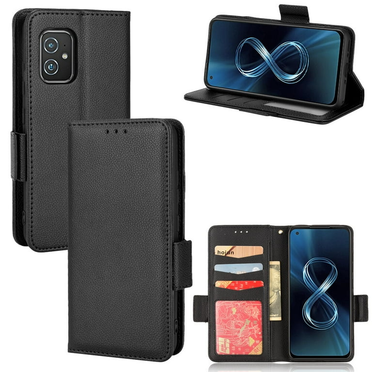 Asus Zenfone 8 Case , PU Leather Flip Cover Card Slots Magnetic