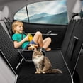 thumbnail image 4 of Funda de asiento de perro para el asiento trasero, impermeable 600D a prueba de arañazos funda de asiento de perro para el camión, vehículo SUV, Tesla, lavable a máquina,Color Negro, 4 of 5