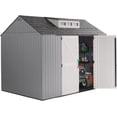thumbnail image 3 of Rubbermaid Large Resin Outdoor Storage Shed, 10.5 x 7 ft., Gray, with Substantial Space for Home/Garden/Back-Yard/Lawn Equipment, 3 of 7