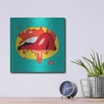 thumbnail image 4 of Luxe Metal Art 'Lips' by Mark Ashkenazi, Metal Wall Art, 12"x12", 4 of 9