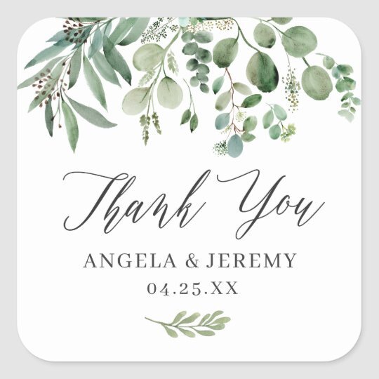 Pegatinas cuadradas para fiesta de cumpleaños y boda, etiqueta de regalo personalizada, logotipo personalizado, pegatinas de agradecimiento, 1,5 ~ 3 pulgadas