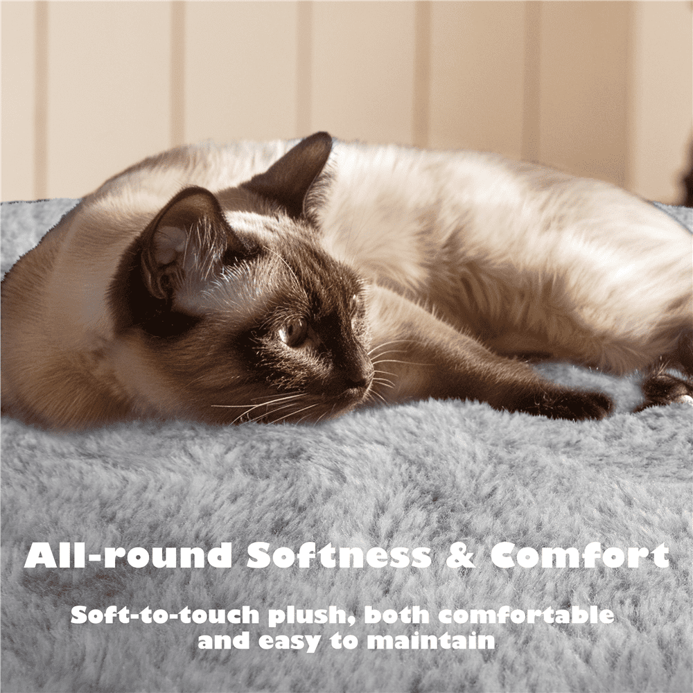 Yaheetech 53.9''H Cat Tree Condo with Scratching Post Tower, Light Gray