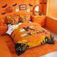 thumbnail image 2 of Homewish Cute Halloween Ghost 7-Piece Twin Bedding,Spooky Castle Initial K Pattern Bedding Comforter Set,Halloween Reversible, 2 of 8