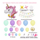 thumbnail image 2 of Kit De Decoraciones Para Unicornio Fiesta Cumpleaños 147pcs, Rosa/Blanco, 2 of 5
