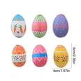 thumbnail image 3 of Easter Decor，Easter Decorations,Easter Hanging Eggs,Set of 6 Easter Egg Hanging Ornaments Creative Patterned Easter Decorations for Easter Scene and Holiday Decor(MulticolorB), 3 of 6