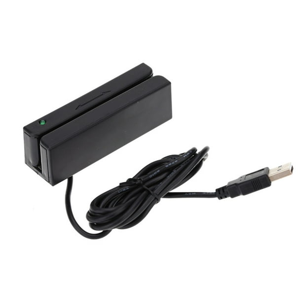 axGear Lecteur de carte à bande magnétique USB 3 pistes Encodeur de carte  de crédit à bande magnétique 
