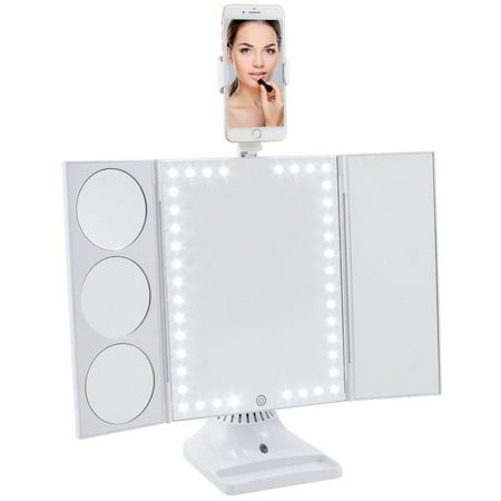 Glo-Tech - Bluetooth Selfie Mirror - White