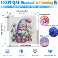 thumbnail image 2 of CSZPPQAF Diamond Art Painting Kits for Adults, Full Round Drill Cozy Gnome Reading Book Daisy Gem Art, Arts and Crafts for Home Decor, 14×14 Inch, 2 of 8